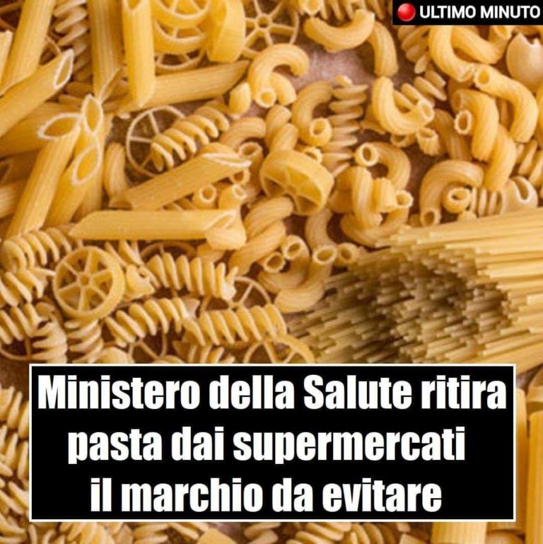 Ministero ritira la pasta